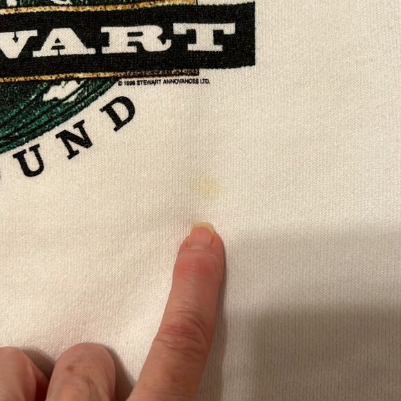 Vintage authentic 1996 Rod Stewart size XL white sweatshirt GVC - Picture 9 of 9